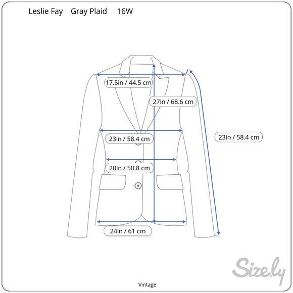 Leslie Fay Vintage 80s Womens Two Button Preppy Plaid Oversized Blazer Jacket 16 - Picture 8 of 10